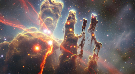 Backlit Pillars with Starburst