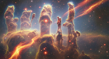 Backlit Pillars with Starburst