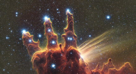 Zoomed-In Star Formation Inside the Pillar's of Creation