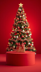 Christmas podium light ornaments showcasing the festive spirit of the season