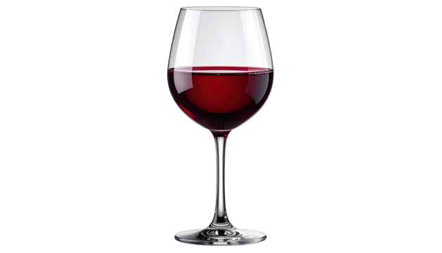 Elegant red wine in tall glass, black backdrop - Powered by Adobe