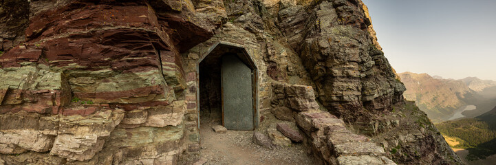 Panorama Of The Western Entrace To Ptarmigan Tunnel With Elizabeth Lake In The Distance