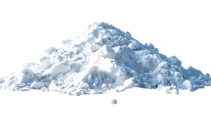 Snow pile, bright light from above, smooth, textured mound