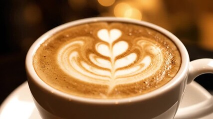 Latte Art with Soft Lighting - Powered by Adobe