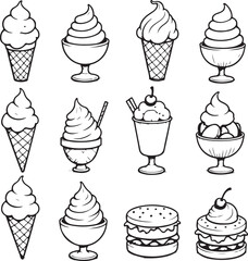 set of ice cream