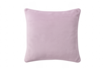 Pink square decorative cushion, soft textile pillow