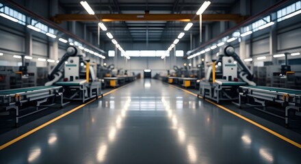 Manufacturing Dreamscape- Factory Blur Symmetry Background