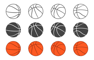 Basketball svg, Basketball ball bundle, Basketball outline, Basketball illustration, Basketball silhouette, Basketball clipart, Basketball ball set. 