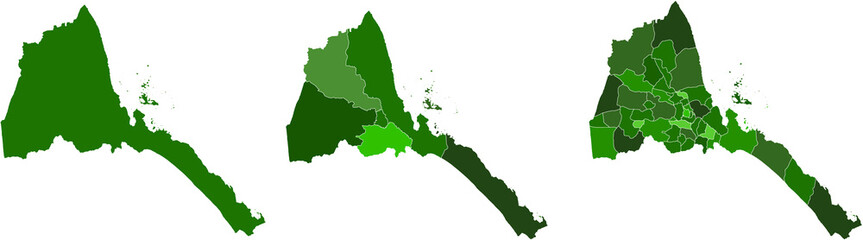 ERITREA MAP with its administrative divisions and regions