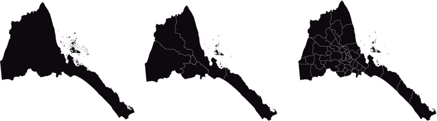 ERITREA MAP with its administrative divisions and regions