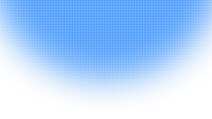 Halftone blue dots element on transparent background
