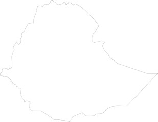 ETHIOPIA MAP with its administrative divisions and regions