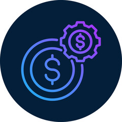 Money management icon for audit, business, website, application, printing, document, poster design, etc