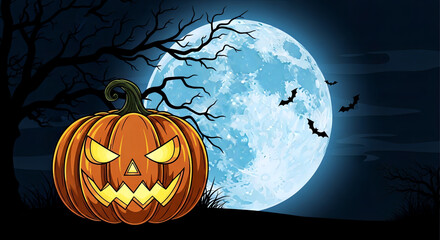 halloween background with pumpkins