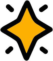 Cute Yellow Star Icon: Bright Cosmic Symbol