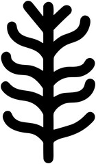 Cute Leaf Icon: Minimal Botanical Design