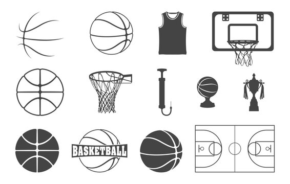 Collection of basketball bundle, Basketball svg, Basketball silhouette, Basketball vector, Basketball vector bundle.