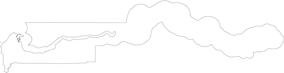 GAMBIA MAP with its administrative divisions and regions
