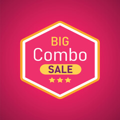 Super sale combo offers vector banner template design sale tag banner poster flyer