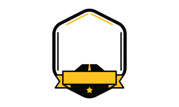 Blank shield badge with banner