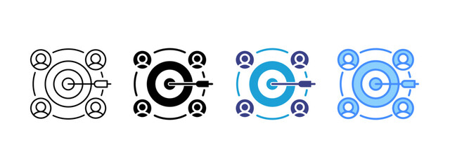 Target   icon set multiple style collection