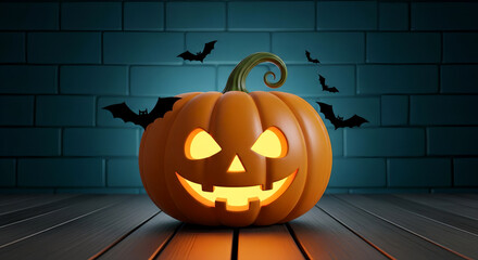 halloween pumpkin on a dark background