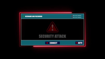 Warning Notification Generated on Digital System Security Alert Error Message on Computer Screen after Entering Login And Password. Computer popup box screen warning. Cyber, virus, malware attack. - Powered by Adobe