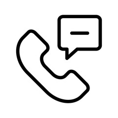 Fototapeta premium Phone Call Remove icon set featuring call deletion, disconnect, cancel, end call, and communication management symbols in a clean modern line design