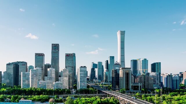 Beijing CBD time-lapse photography