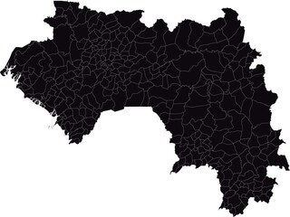 GUINEA MAP with its administrative divisions and regions