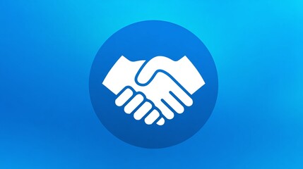 Fototapeta premium Handshake icon vector illustration for business partnership agreement and cooperation