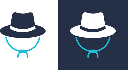 Garden Hat Icon Set Multiple Style Vector Illustration 