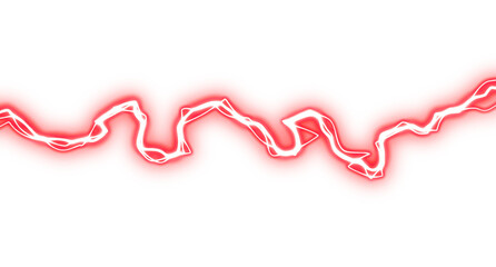 Red glowing light wave with white sparks, creating a high-voltage futuristic electric look