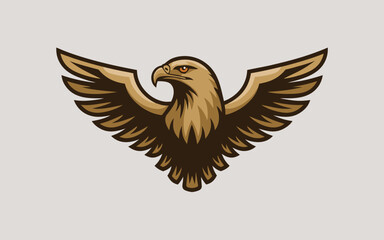 A majestic golden eagle soars with outstretched wings, symbolizing freedom and power, isolated on white background, capturing the essence of avian grace and wildlife themes