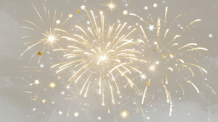 Fototapeta premium National Day fireworks blooming celebrating festival party festive background