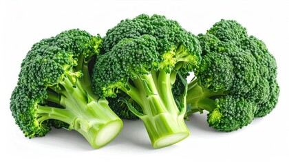 Healthy Green Organic Raw Broccoli Florets Ready for Cooking