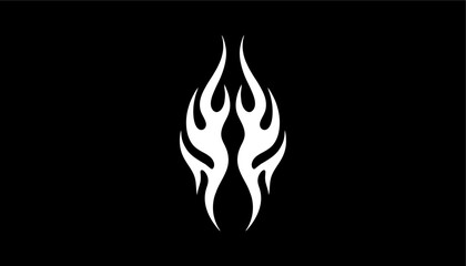 Tribal Ornament Vector Set in Black Silhouette Style