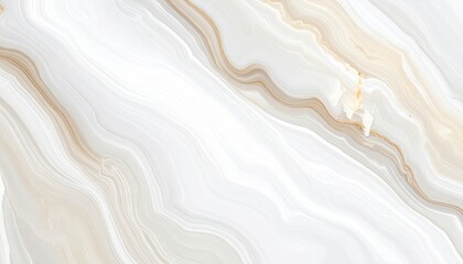 Fototapeta premium Abstract White and Gold Onyx Marble Texture With Natural Veining And Translucent Layers Creating A Luxurious Background Surface