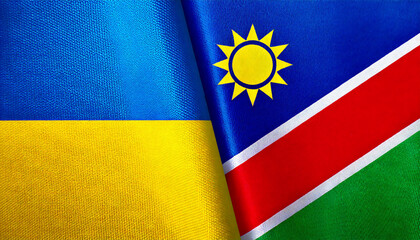 ウクライナの国旗とナミビアの国旗(Ukraine Flag & Namibia flag.)
