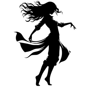 Silhouette of a female Sufi dancer