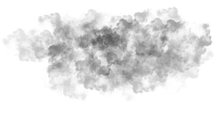 Gray Dust Explosion Effect on transparent background