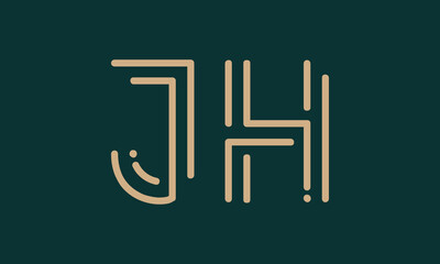 JH j jh initial logo | initial based abstract modern minimal creative logo, vector template image. luxury logotype logo, real estate homie logo. typography logo. initials logo