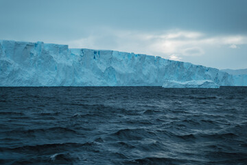 Majestic Icebergs Floating in the Cold Antarctic Sea