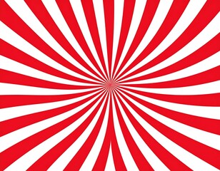 Red and white radiating stripes emanating from a central point