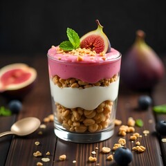 yogurt with muesli and berries