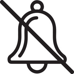 Muted bell icon with diagonal line