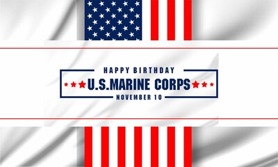 10 November is celebrated as Marine Corps Birthday. Happy Marine Corps Birthday background, banner,
 cards, template, poster, wallpaper.