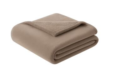 Folded beige fleece blanket providing warmth and comfort