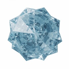 Obraz premium A complex blue faceted ice star