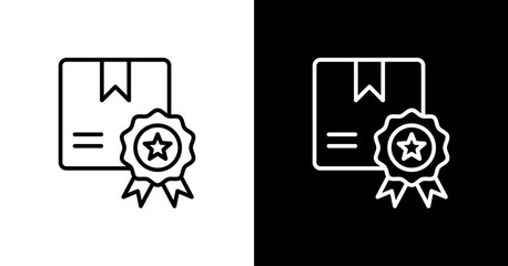 Product Quality  White Icon Set Design